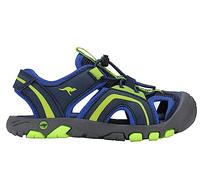KangaROOS Unisex K-Trek Way Sandale, dk Navy/Lime, 39 EU