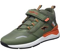 KangaROOS Unisex KD-Dose EV Sneaker, Olive/Flame, 37 EU