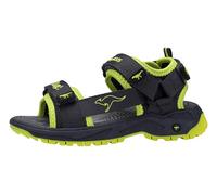 KangaROOS Unisex Kinder K-as Jamie Flache Sandale, Raven Dino, 32 EU