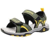 KangaROOS Unisex Kinder K-Mont Sandale, olive/sun yellow, 28 EU