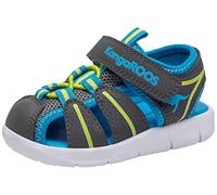 KangaROOS Unisex Kinder K-tiffy Sandale, Steel Grey/Lime, 28 EU
