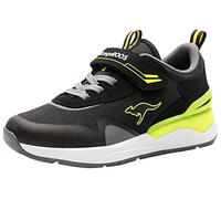 KangaROOS Unisex Kinder Kd-gym Ev Sneaker, Jet Black Neon Yellow 5062, 39 EU