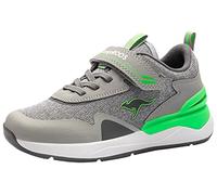 KangaROOS Unisex-Kinder KD-Gym EV Sneaker, Vapor Grey/Neon Green 2198, 34 EU