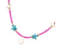 Kangnice Elegante mehrschichtige Muschelkette für Strandausflüge und alltägliche Mode Statement Stücke mit verstellbarer Perlenkette Verstellbare Kette