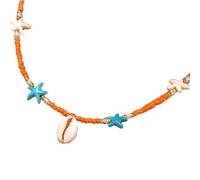 Kangnice Elegante mehrschichtige Muschelkette für Strandausflüge und alltägliche Mode Statement Stücke mit verstellbarer Perlenkette Verstellbare Kette