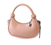 Kangnice Zeitgenössische PU Schultertasche mit oben, ergonomisches Design, Umhängetasche, Abendtasche für Freizeitoutfits, Abendausflüge, abnehmbarer Kettenriemen
