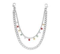 Kangnice Zweilagiges ineinandergreifendes Ketten Taillen Accessoire mit elegantem Liebes Anhänger, funktionellem Gürtel und Tasche, Engels Herz Anhänger, Metallhose