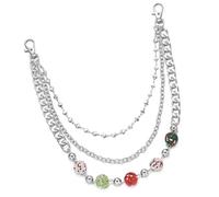Kangnice Zweilagiges ineinandergreifendes Ketten Taillen Accessoire mit elegantem Liebes Anhänger, funktionellem Gürtel und Tasche, Engels Herz Anhänger, Metallhose