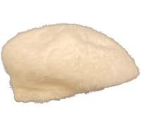 Kangol Baskenmütze aus Wolle und Angora, cremefarben, weiß, grau, für Damen, hergestellt in Großbritannien, Vintage-Stil, Retro-Stil, Einheitsgröße, Creme-Wolle, Einheitsgröße