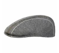 Kangol Birds Eye Stripe Flatcap Schirmmütze Schiebermütze Herren - mit Schirm Winter Herbst-Winter - S (54-55 cm) cremeweiß
