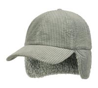 Kangol Cozy Cord Earflap Cap Basecap Baseballcap Ohrenklappen Wintercap Damen/Herren - mit Schirm, Lederband, Hinten geschlossen Herbst-Winter Winter - L/XL (58-61 cm) Mint