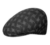 Kangol Cross Weave 504 Flatcap Schirmmütze Schiebermütze Damen/Herren - mit Schirm Herbst-Winter Winter - XL (60-61 cm) schwarz