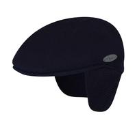 Kangol Das Original Flatcap 504 Earflaps Schiebermütze Schirmmütze Herrencap Wollcap Ohrenklappen Herren - mit Schirm, Winter Herbst-Winter - L (58-59 cm) dunkelblau