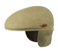 Kangol Das Original Flatcap 504 Earflaps Schiebermütze Schirmmütze Herrencap Wollcap Ohrenklappen Herren - mit Schirm, Winter Herbst-Winter - L (58-59 cm) Taupe