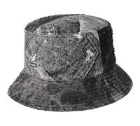 Kangol Denim Mashup Bucket Fischerhut Baumwollhut Sommerhut Sonnenhut Stoffhut Anglerhut Damen/Herren - Sommer Frühling-Sommer - XL (60-61 cm) anthrazit