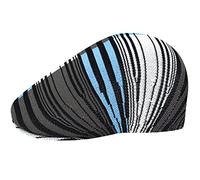 Kangol Digital Stripes 507 Flatcap Schirmmütze Schiebermütze Damen/Herren - mit Schirm Sommer Frühling-Sommer - L (58-59 cm) grau-blau