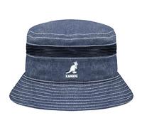 Kangol Distressed Cotton Mesh Bucket Stoffhut Sommerhut Sonnenhut Strandhut Herren/Damen - Sommer Frühling-Sommer - S/M (54-57 cm) blau