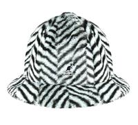 Kangol Damen Faux Fur Casual Baskenmütze, Grau (Fischgrätmuster), 7 1/8-7 1/4