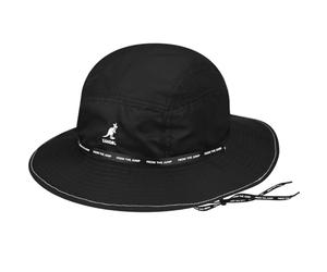 Kangol from the Jump Bucket Stoffhut Sonnenhut Sommerhut Damen/Herren - mit Kinnband Sommer Frühling-Sommer - XL (60-61 cm) schwarz