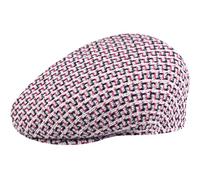 Kangol Maze Jacquard 504 Flatcap Schirmmütze Schiebermütze Herren/Damen - mit Schirm Sommer Frühling-Sommer - XL (60-61 cm) rosa