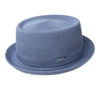 Kangol Mowbray Pork Pie Stoffhut Sommerhut Musikerhut Trendhut Bambushut (L (58-59 cm) - blau)