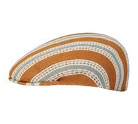 Kangol Resort Stripe 504 Flatcap Schirmmütze Schiebermütze Damen/Herren - mit Schirm Frühling-Sommer Frühjahr Sommer - L (58-59 cm) Hellbraun