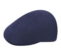 Kangol Seamless Wool Gatsby 507 Flatcap Schiebermütze Schnabelmütze Gatsbymütze Wollcap Schirmmütze Damen/Herren - mit Schirm, Schirm Winter Herbst-Winter - XL (60-61 cm) blau