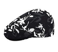 Kangol Street Floral 504 Flatcap Schirmmütze Schiebermütze Damen/Herren - mit Schirm Sommer Frühling-Sommer - M (56-57 cm) schwarz
