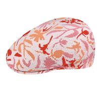 Kangol Street Floral 504 Flatcap Schirmmütze Schiebermütze Damen/Herren - mit Schirm Sommer Frühling-Sommer - L (58-59 cm) rosa