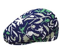 Kangol Street Floral 504 Flatcap Schirmmütze Schiebermütze (L (58-59 cm) - dunkelblau)