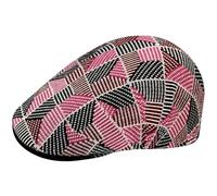 Kangol Tiled 507 Flatcap Schirmmütze Schiebermütze Damen/Herren - mit Schirm Winter Herbst-Winter - S (54-55 cm) pink