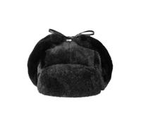 Kangol Unisex Black Faux Fur Trapper Baskenmütze