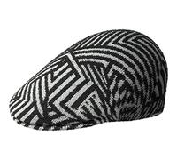 Kangol Virtual Grid 507 Flatcap Schirmmütze Schiebermütze Damen/Herren - mit Schirm Sommer Frühling-Sommer - L (58-59 cm) schwarz-weiß