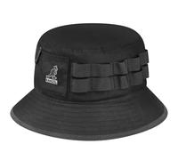 Kangol Waxed Utility Bucket Baumwollhut Stoffhut Anglerhut Sommerhut Sonnenhut (S (54-55 cm) - schwarz)