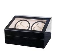 kangten Automatischer Uhrenbeweger Watch Winder Uhrenbox 4+6 Uhren Holz Schwarz für Uhrengeschäft und Zuhause