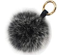 Kaninchenfell Anhänger Taschenanhänger Schlüsselanhänger Echtfell Pelz Fuchspelz Pom Pom Ball Bommel