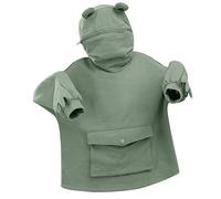 Kanpola Damen Hoodie Kapuzenpullover Lustig Frosch Frauen Sweatshirt Pullover mit Reißverschluss und Taschen Herbst Winter Party Lässige Hoody Oberteile