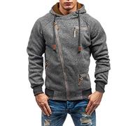 Kanpola Kapuzenpullover Herren mit reißverschluss Hoodie Zip Sportpullover für Sport Fitness Training Freizeit Trainingsjacke Kapuzensweatshirt Hooded Sweatshirt Sweatjacke Kapuzenpulli Langarmshirt