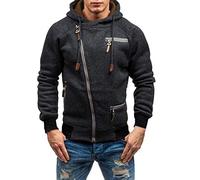 Kanpola Kapuzenpullover Herren mit reißverschluss Hoodie Zip Sportpullover für Sport Fitness Training Freizeit Trainingsjacke Kapuzensweatshirt Hooded Sweatshirt Sweatjacke Kapuzenpulli Langarmshirt