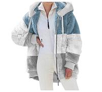 Kanpola Sweatshirts Plüschjacke Winterjacke Teddy Warm Hoodie Pullover Mit Kapuze Reißverschluss Kapuzenjacke mit Tasches Einfarbig Lässige Jacken Mantel Obertei Kanpola-outerwear-1026 Ze Grau 3XL