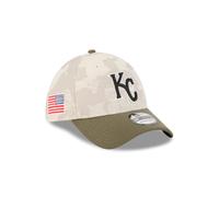 Kansas City Royals 2025 MLB Armed Forces New Era 39THIRTY Flex Cap Beige - M/L