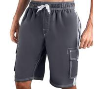Kanu Surf Barracuda Herren Badehose (Normale und erweiterte Größen), Dunkelgrau, 3XL Große Größen