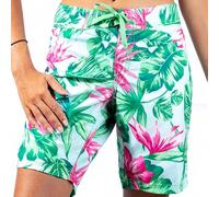 Kanu Surf Damen UPF 50+ Active Printed Swim and Workout Board Short Boardshorts, Hayley Green, 36