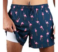 Kanu Surf Herren Adventure Swim Trunks with Compression Liner 5-inch Inseam Quick Dry Stretch Bathing Suit Badehose, San Diego Navy, 3XL Größen