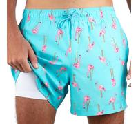 Kanu Surf Herren Adventure Swim Trunks with Compression Liner 5 Inch Quick Dry Stretch Mens Bathing Suit Badehose, San Diego Schwarz, 5XL Größen