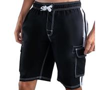 Kanu Surf Herren Barracuda (Normale und erweiterte Größen) Badehose, Schwarz, XL