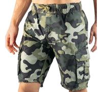Kanu Surf Herren Barracuda Swim Trunks (Regular & Extended Sizes) Badehose, Camouflage Armee Grün, M
