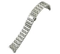 KANUZ 20 mm, 16 mm, 19 mm, Edelstahl-Armband, Ersatz für Omega De Ville Prestige Orbis Edition Uhrenarmband, Metall, glänzendes Armband (Farbe: Silber, Größe: 19 mm)