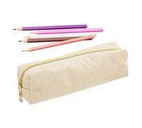 Kapazität Stift-Etui,Ästhetisches Federmäppchen - Cord Einfarbig Federmäppchen für Studenten Stifte Radiergummi Lineal Marker Notizblock, Creme gefärbt, verwijzen naar de beschrijving, Unisex