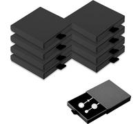Kapokr 8 Stück Schmuckschatulle Geschenkbox für Schmuck Schmuckbox Klein Schmuck Verpackung Schmuckdose für Hochzeit Valentin Armbänder Halsketten Ohrringe Ringe Geschenk(Schwarz)